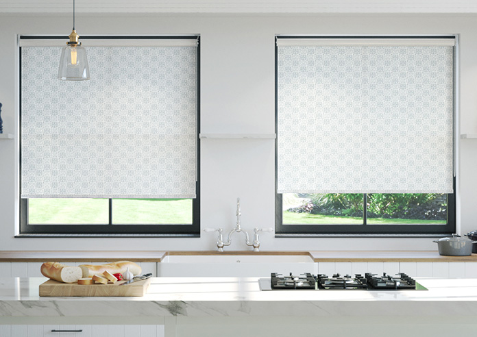 Batik Tile, Grey Skies - Twist&Fit Roller Blind - Image 3